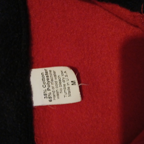 Tommy Hilfiger Vintage Lady's Red Fleece ♥️ Zippered Jacket with Pockets - Picture 6 of 7